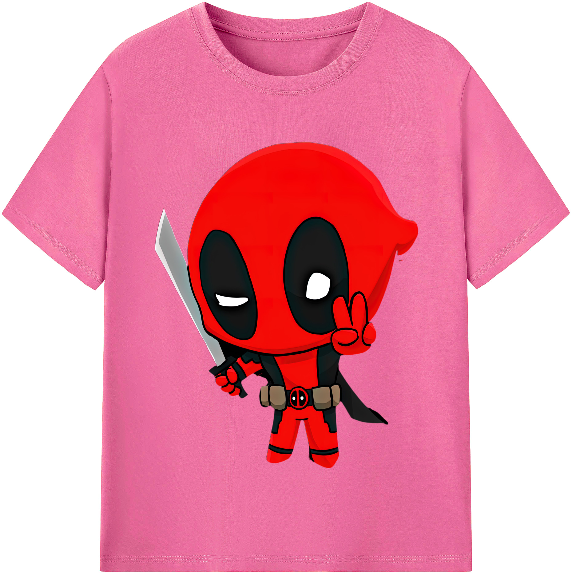 （画像用） Deadpool デッドプール レディースカジュアルプリントTシャツ（綿100％）